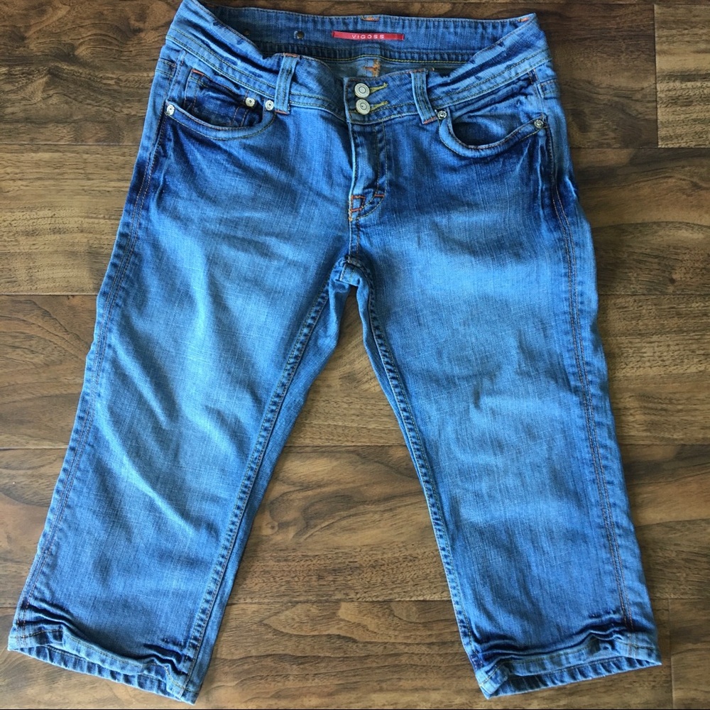 Blue Denim Vigoss Capris Sz 3 - Picture 8 of 8